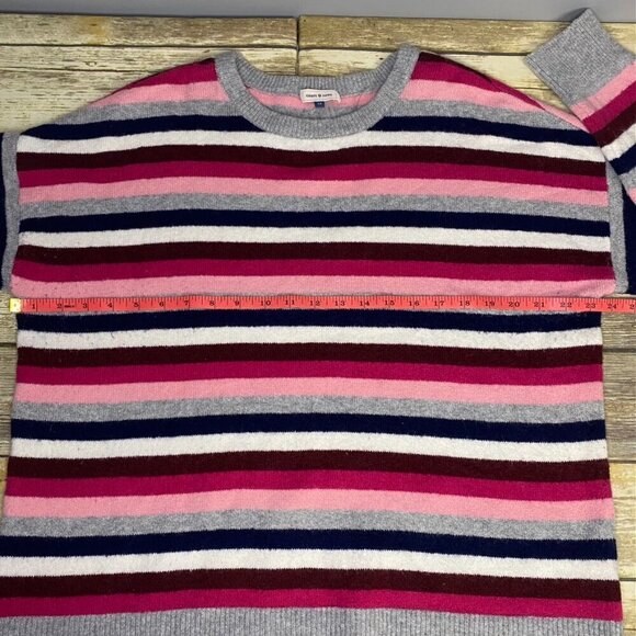 Court & Rowe Striped Merino Wool Crew Neck Sweater Womens Plus size 1X - Picture 5 of 6